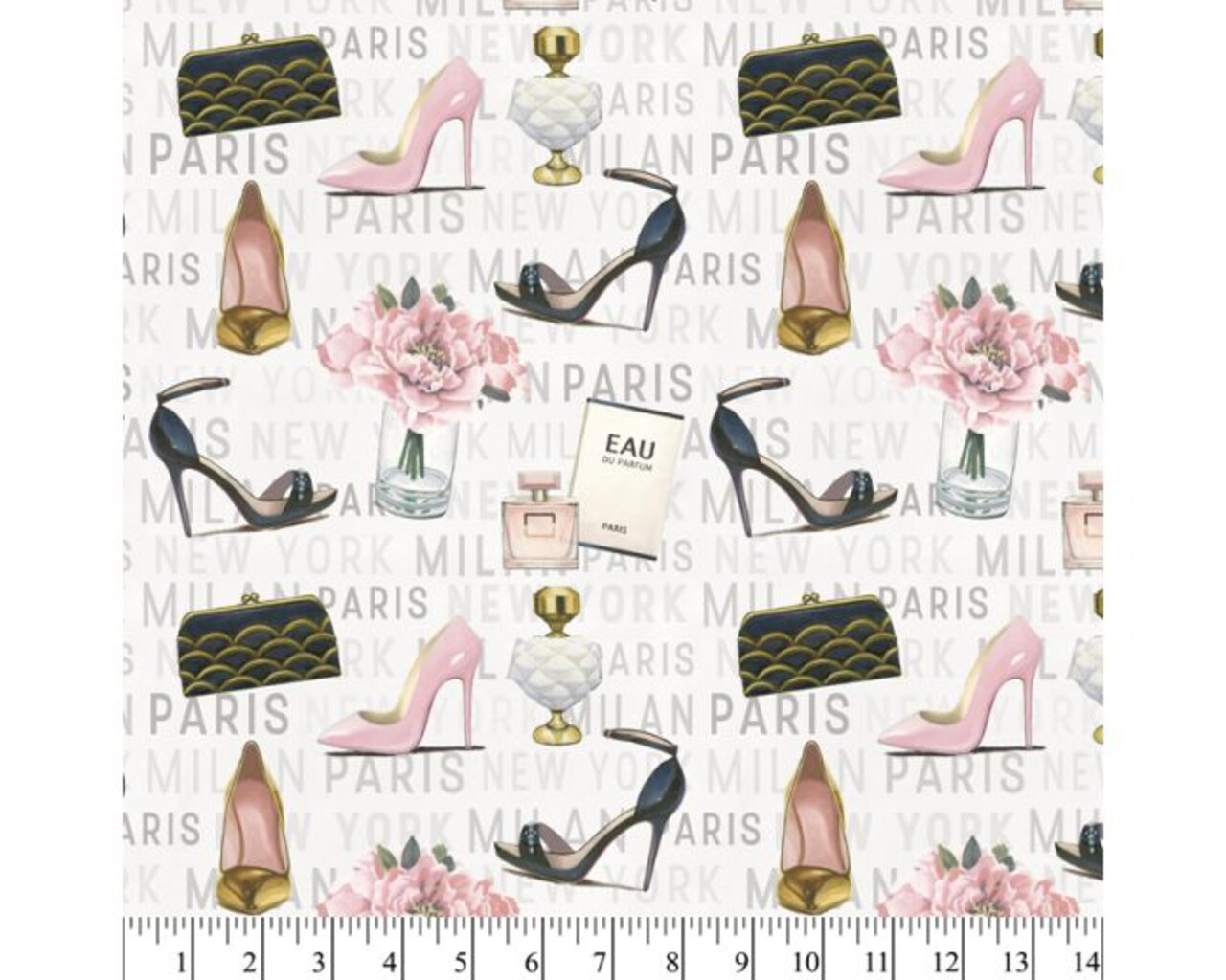 Glam Fashion Cotton Fabric | By the Yard | Sewing and Crafting | 44 inches wide